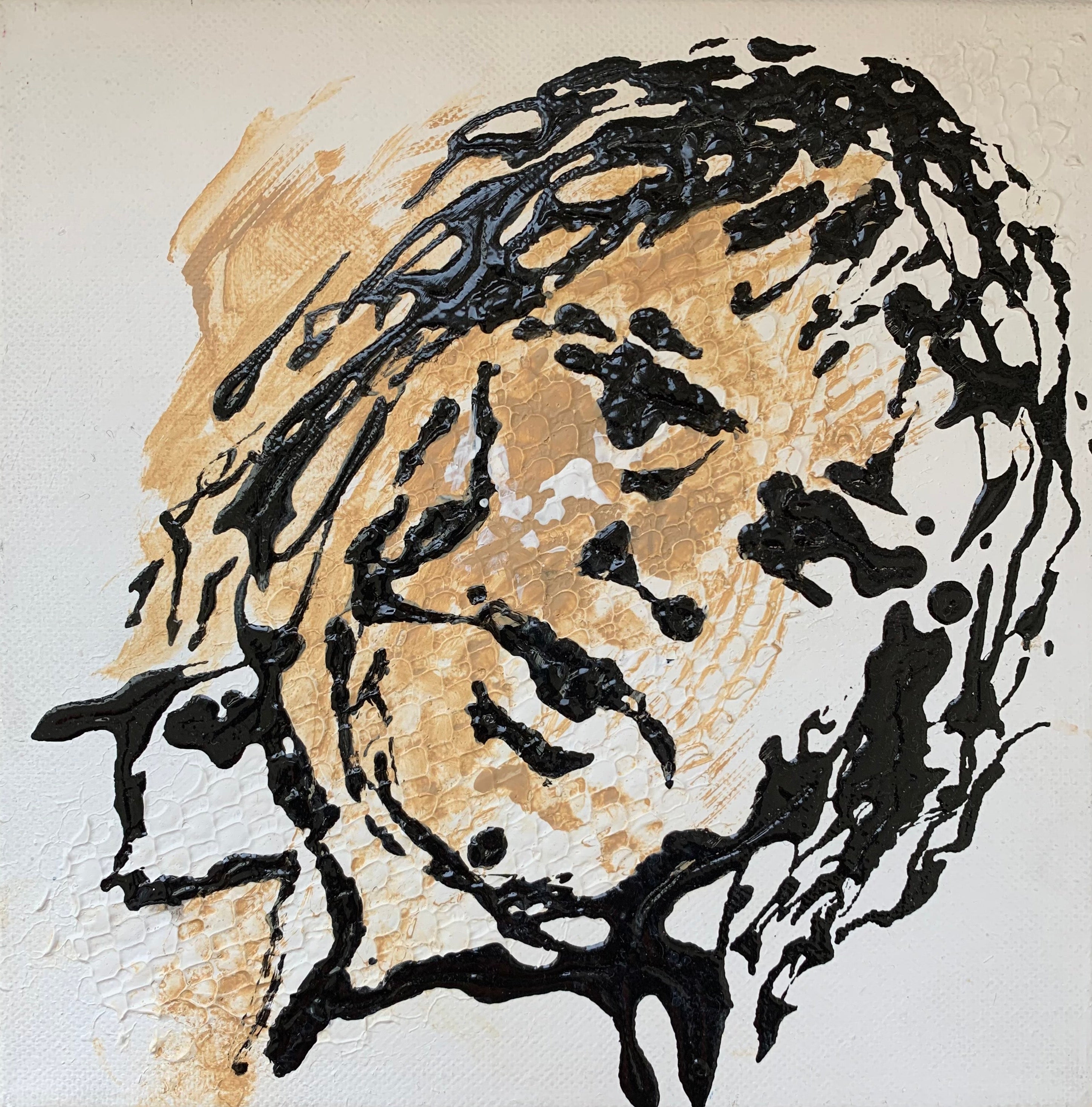 'One Look Speaks a Take on Neil Young' 8x8"