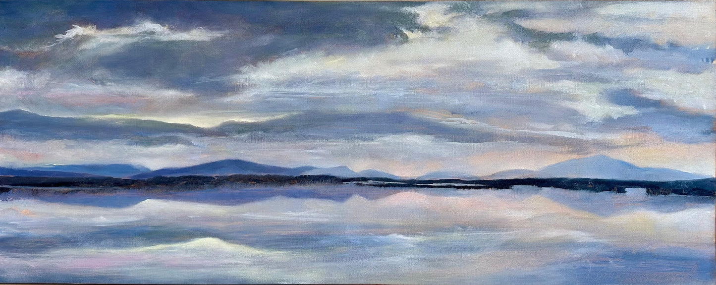 LorettaD- Painting- "Serene Reflection" 16"x30"