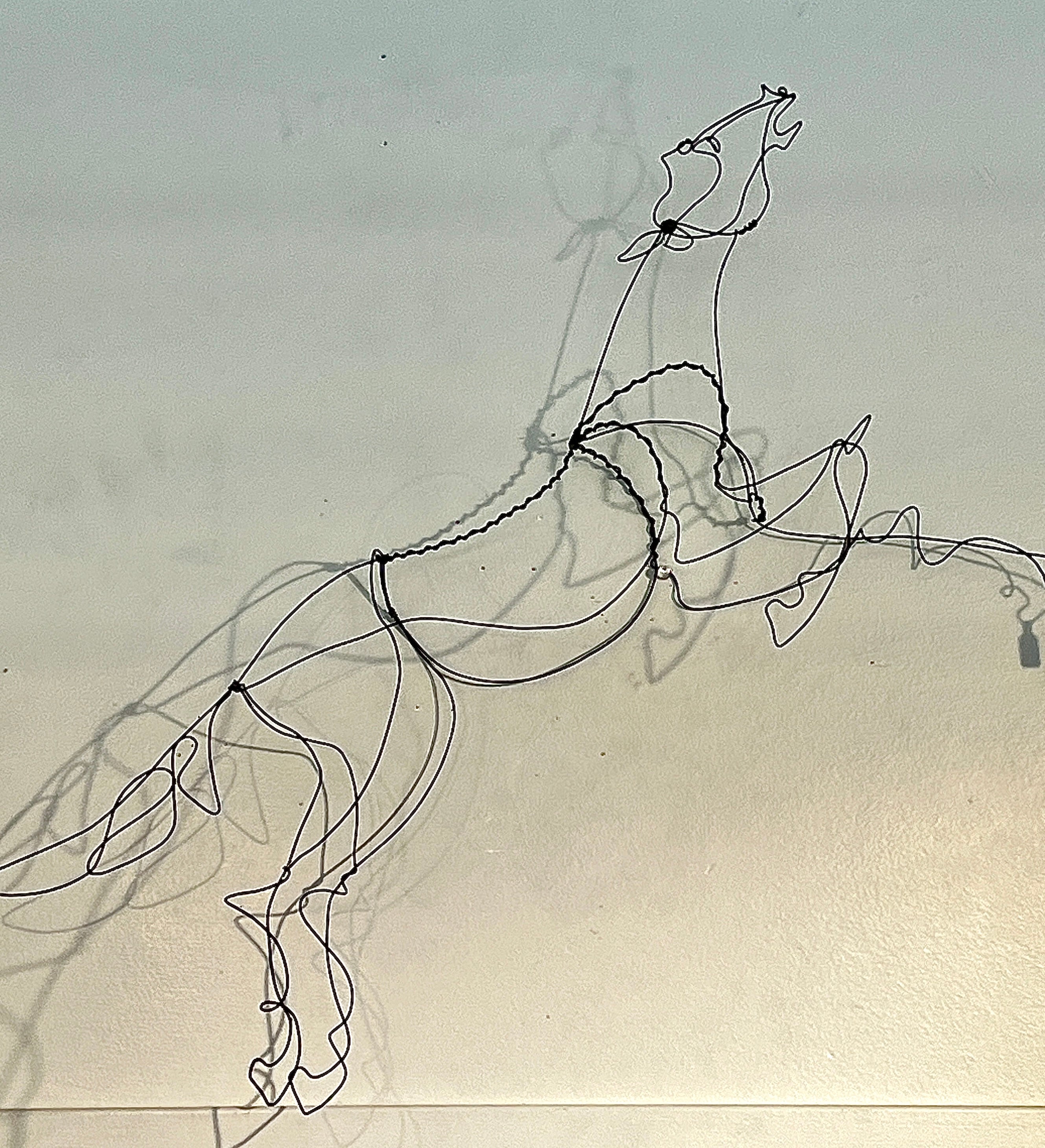 Hanging Wire Running Horse Sculpture