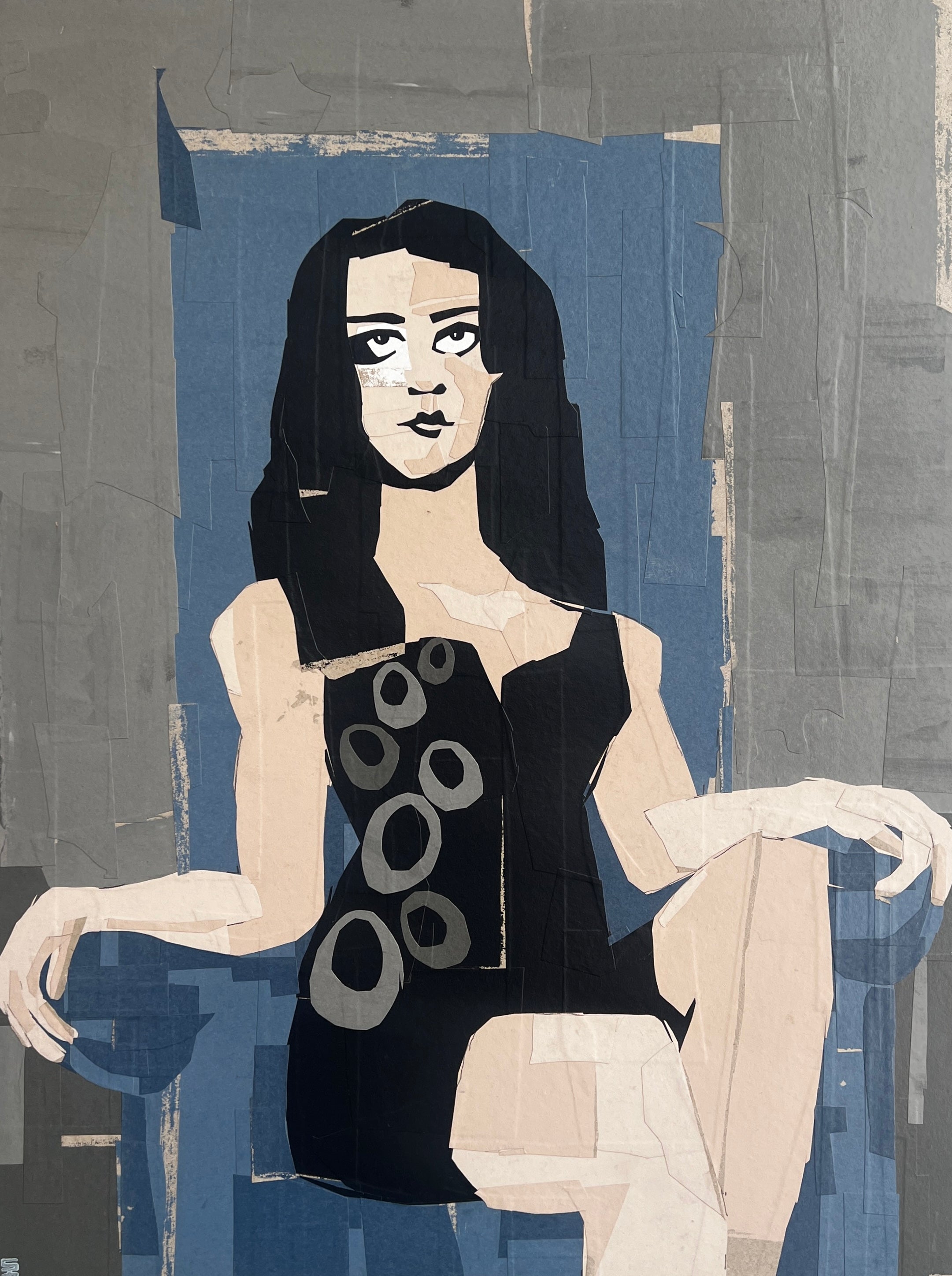 'Woman in Blue Chair' 25x33"