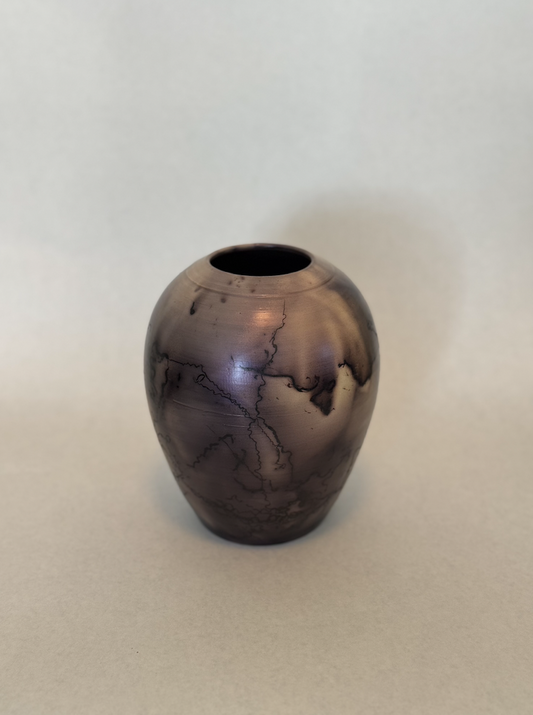 Silkwood- Raku Vase- Purple Medium-
