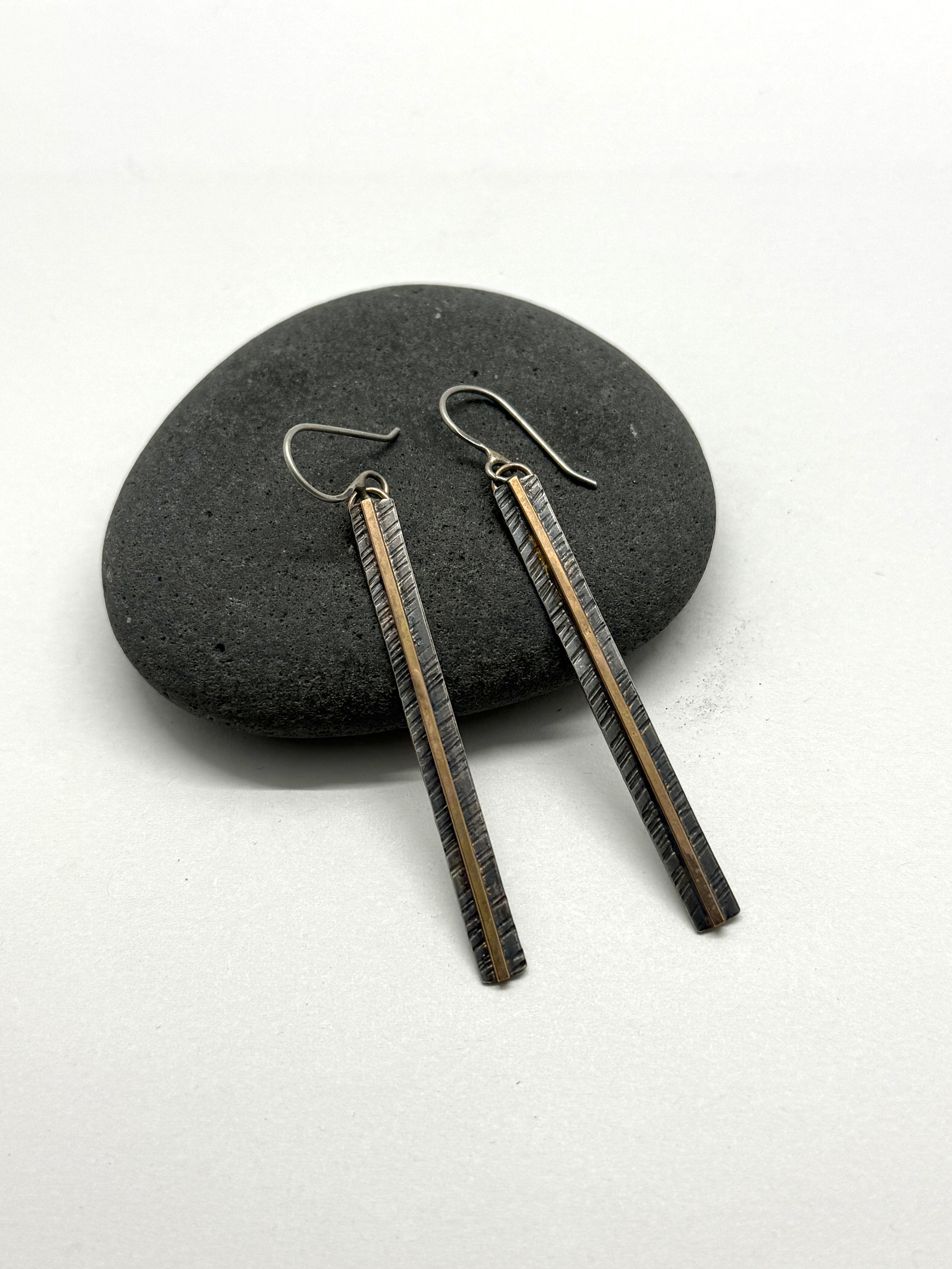 Textured Rectangle Earrings