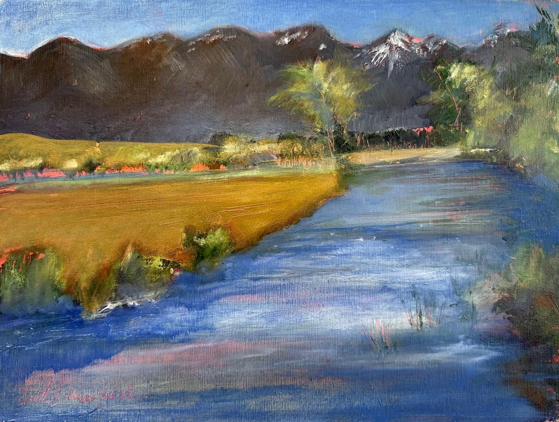 'Flathead River' 9x12"