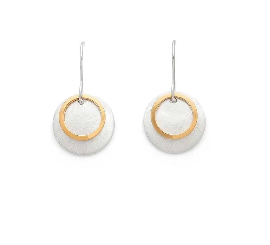 Sterling Silver/24k Gold Earrings