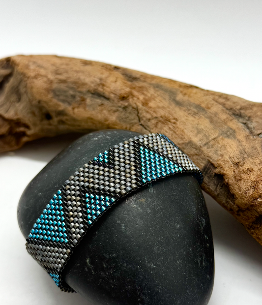 Japanese Glass Triangles Bracelet