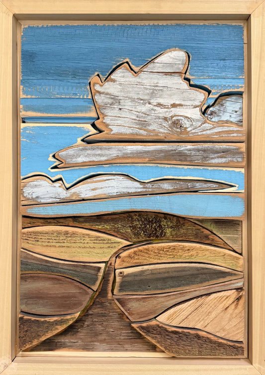 AmandaK-  Wood Art- 'Country Roads' "14x19”