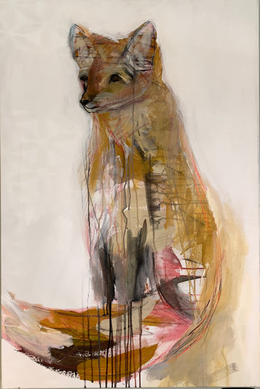 KariM- Art-  "Sitting Fox" 36x24