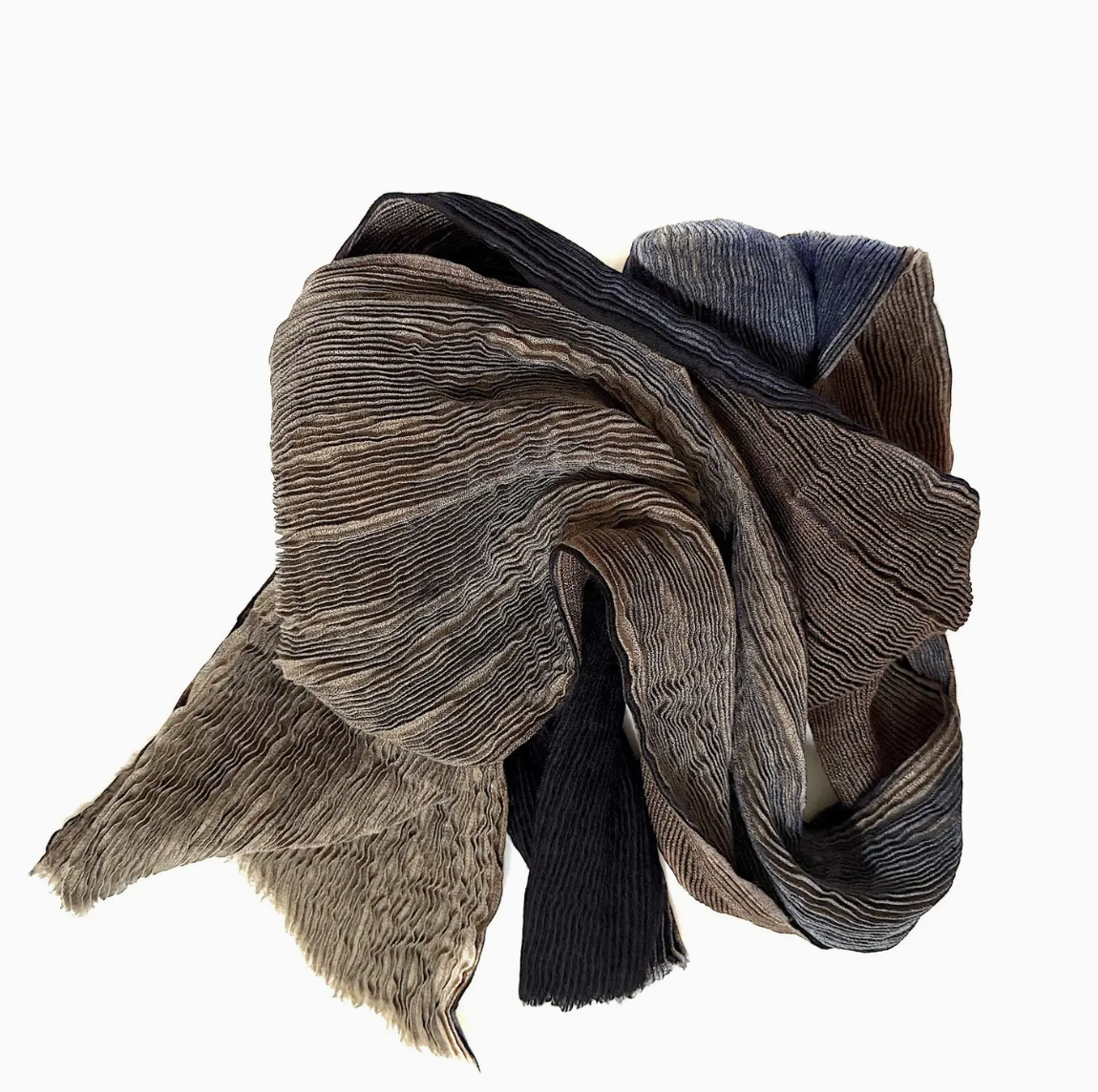 Dyed Crinkled Wool Scarf