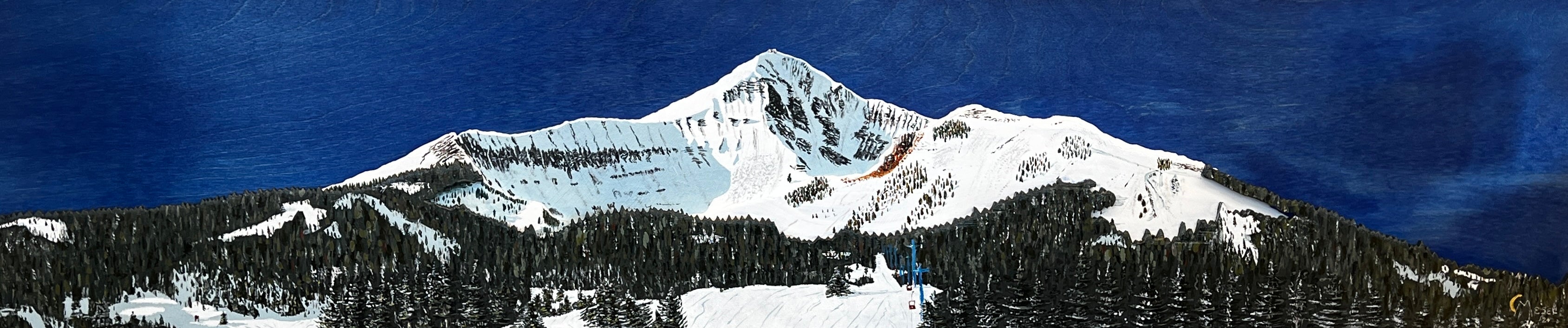 'Lone Peak' Unframed 8x37"