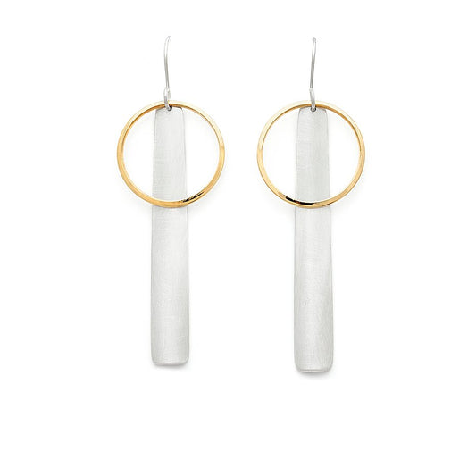 Sterling Silver/24k Gold Earrings