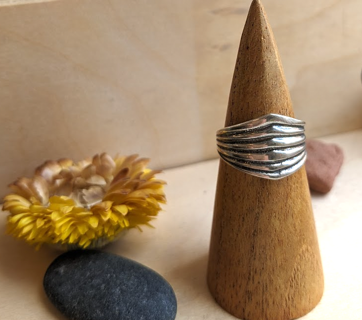Geometric Lines Ring Size 7.5