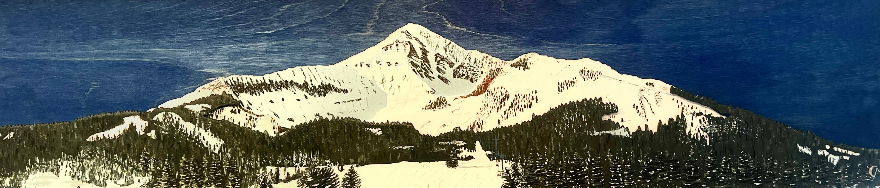 'Big Sky' Framed 10x39"