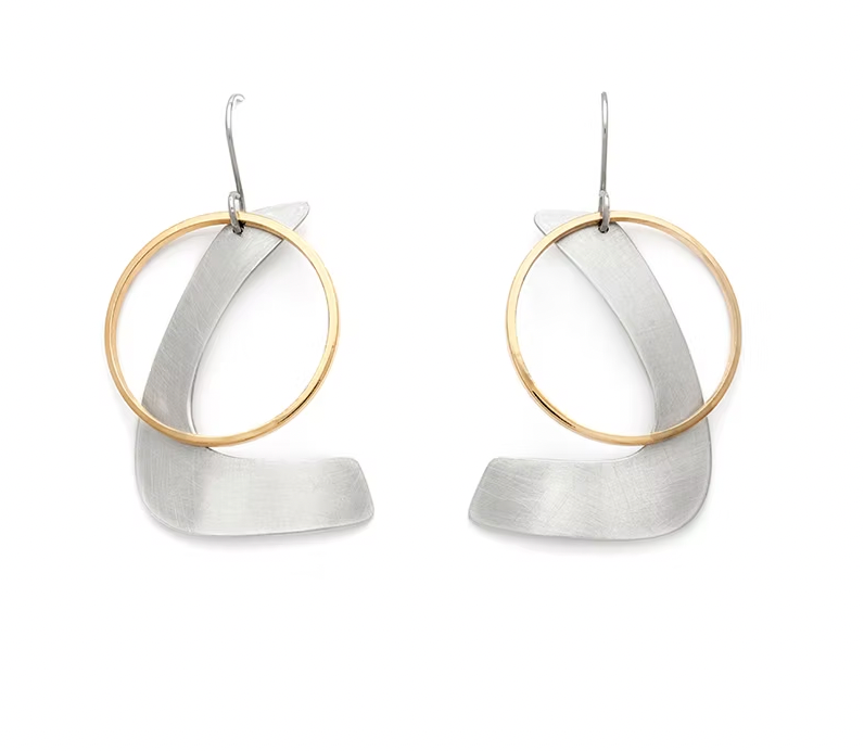 Sterling Silver/24k Gold Earrings