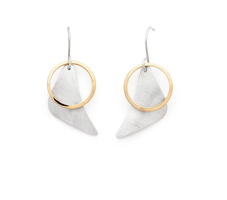 Sterling Silver/24k Gold Earrings