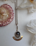 Shield Necklace Rut. Quartz Sterling Silver