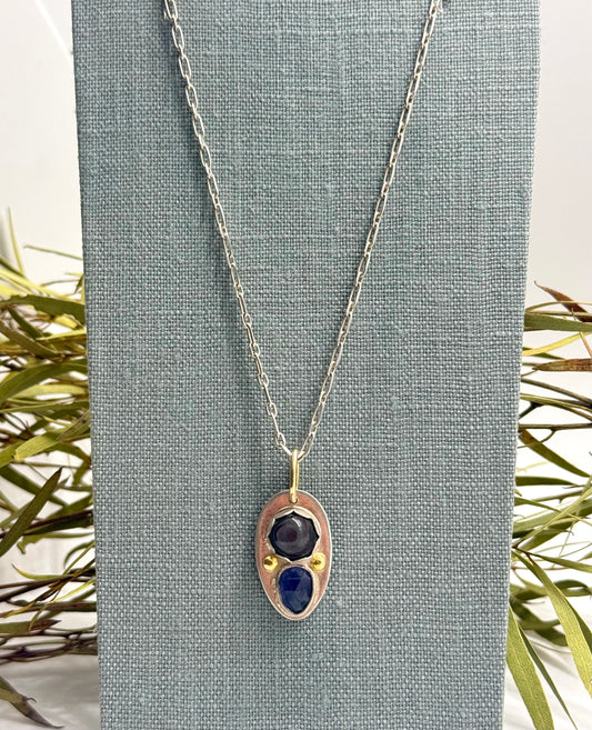 Iolite and Star Sapphire Necklace