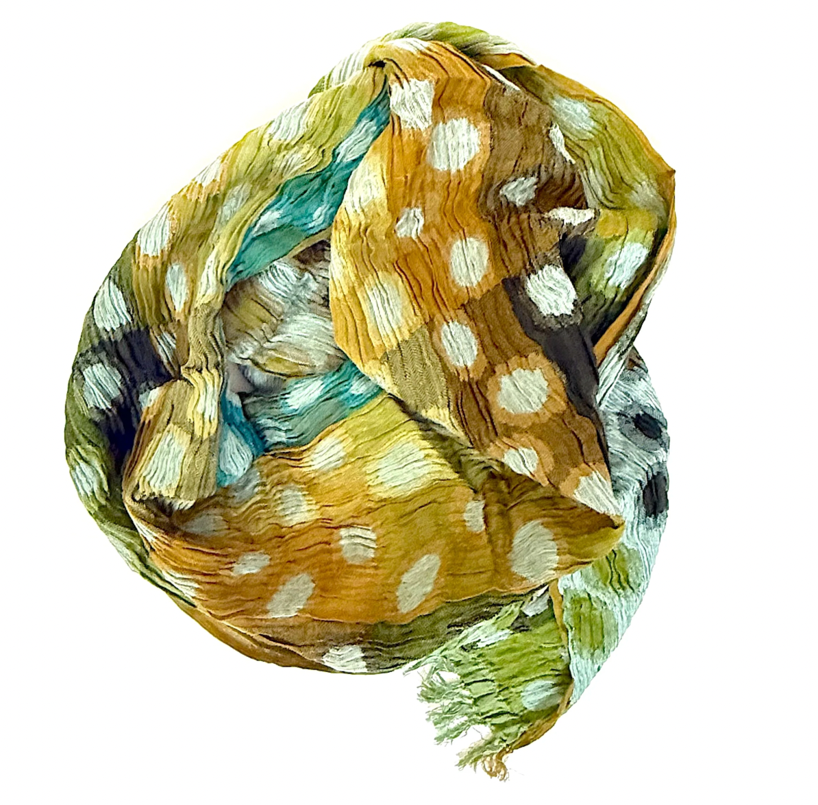 Marigold Row- Crinkle Silk Scarf