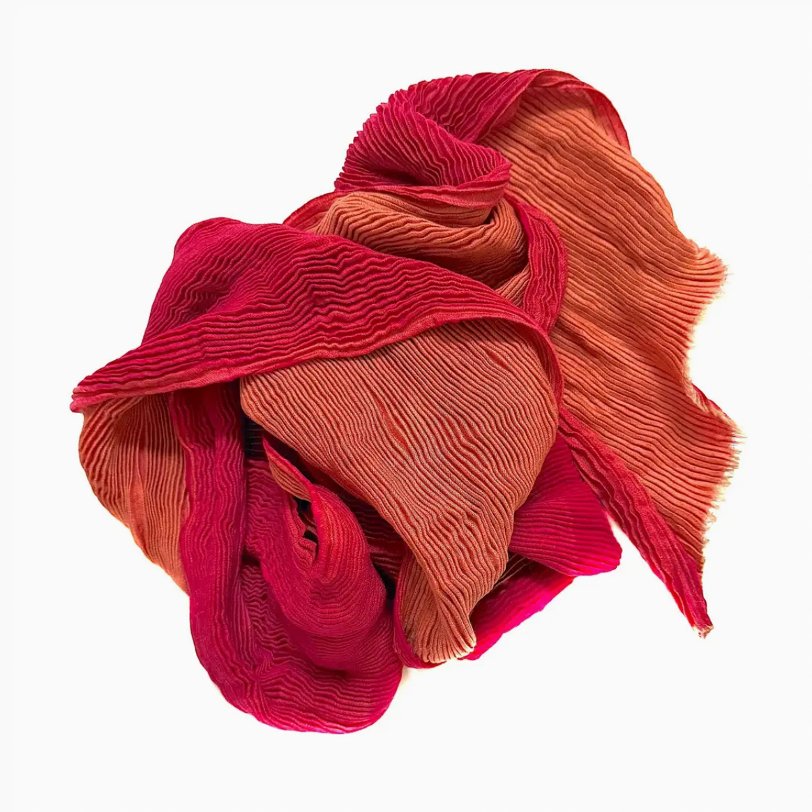 Dyed Crinkled Wool Scarf