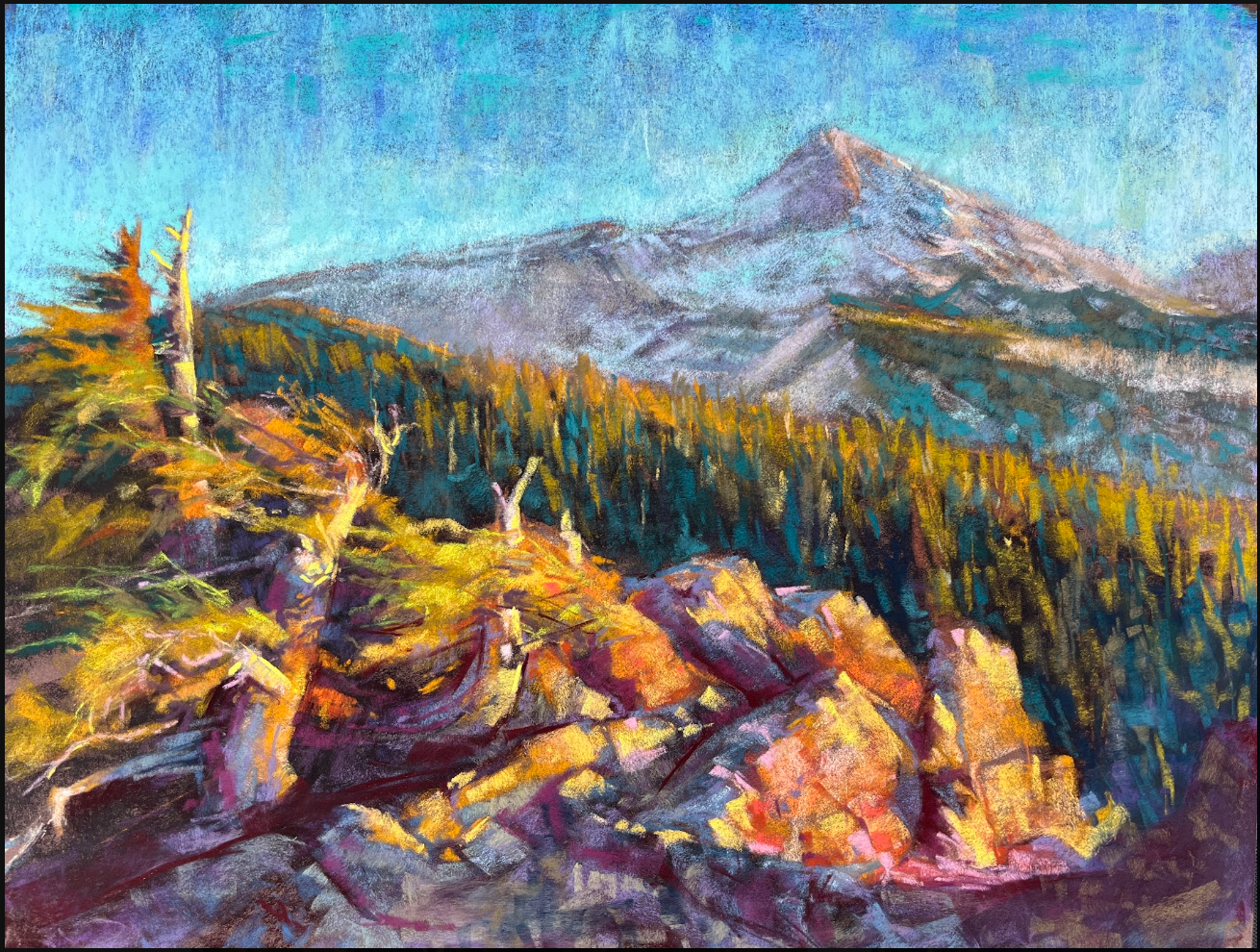 ZuzanaD- Art- 20x26- Krummholtz at Sunset- Pastel