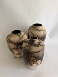 White Horsehair Vases