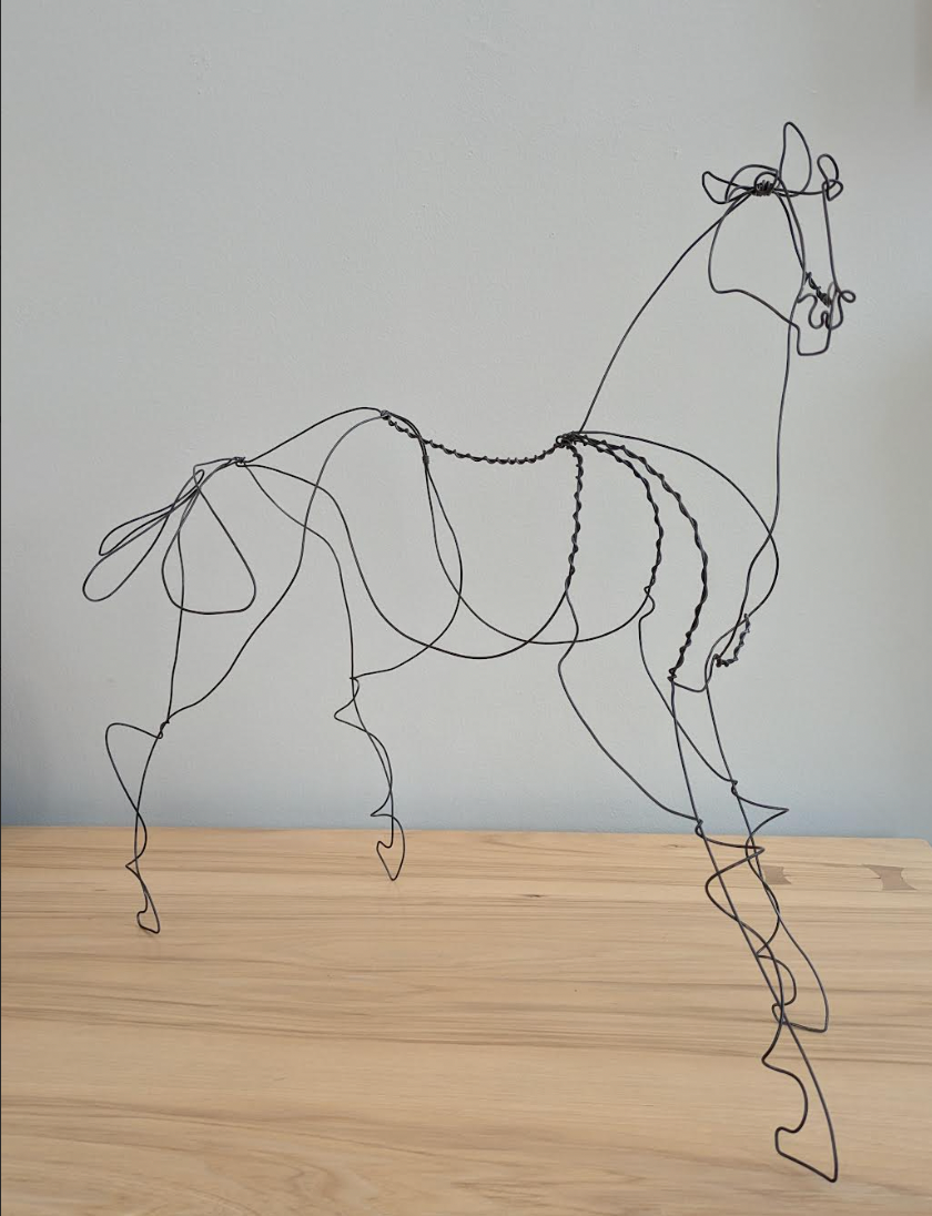 Standing Wire Horse 3 Sculpture 20.5x20.5"