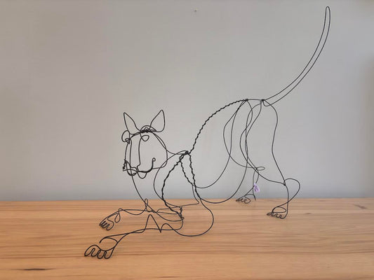 TinaD- Sculpture Cat Stretching - 22"x20"