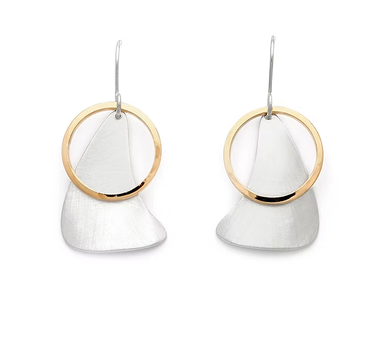 Sterling Silver/24k Gold Earrings