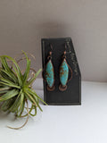 Elongate Boulder Turqouise Swirl Earrings