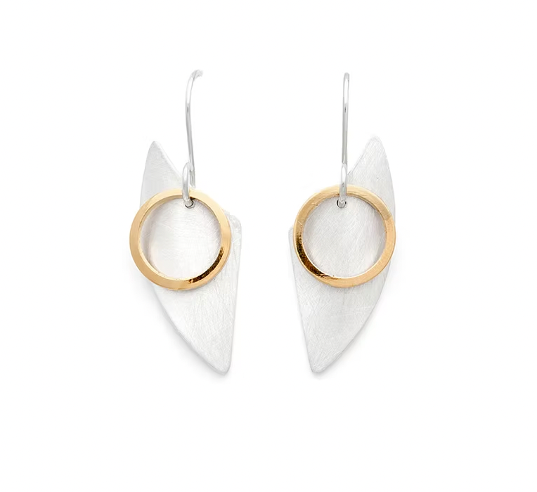Sterling Silver/24k Gold Earrings