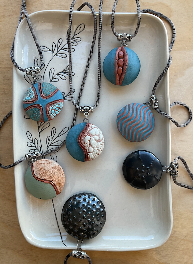 Small Pod Necklaces with Metal Chain