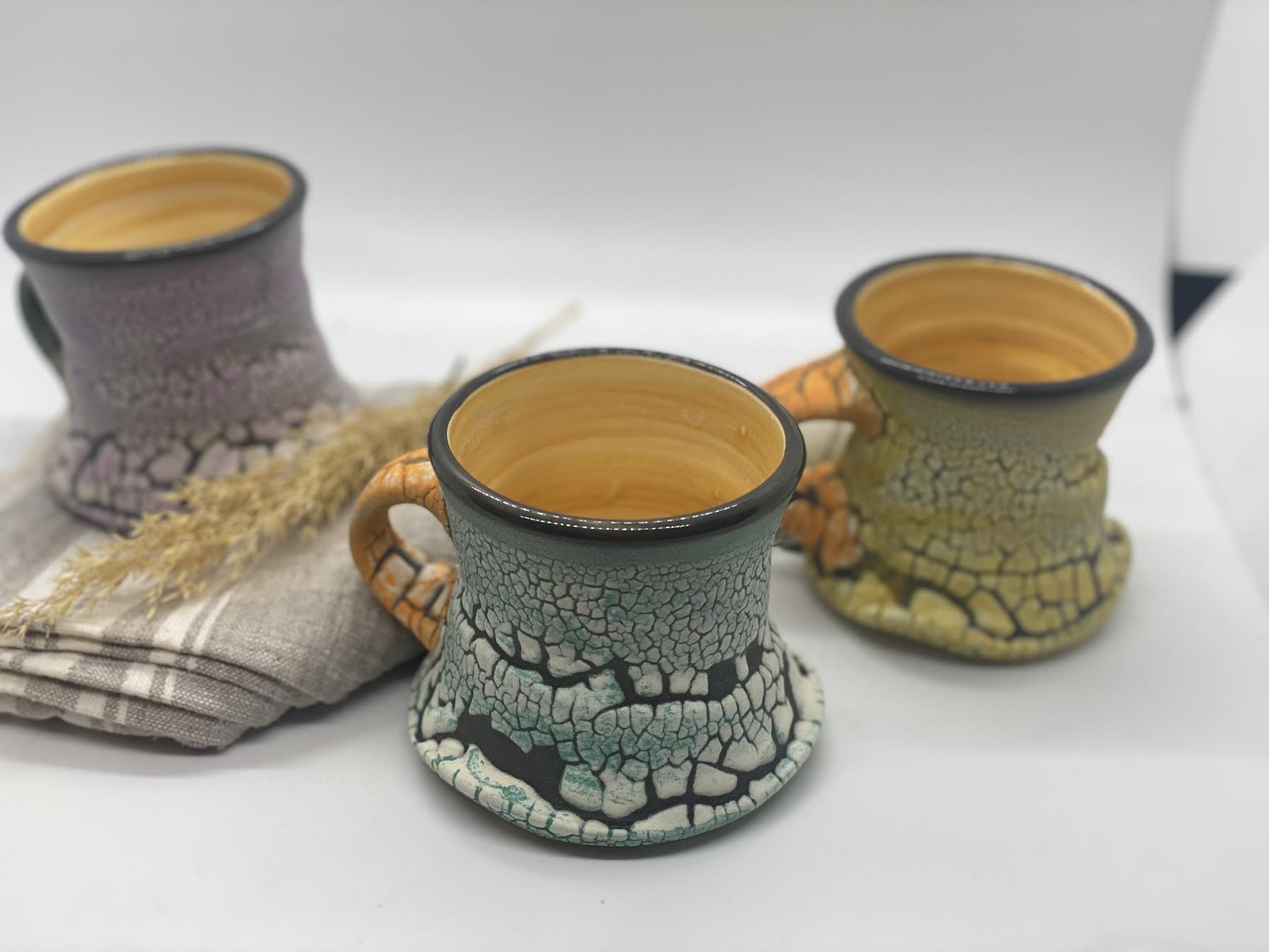 Crackle and Salt Mugs