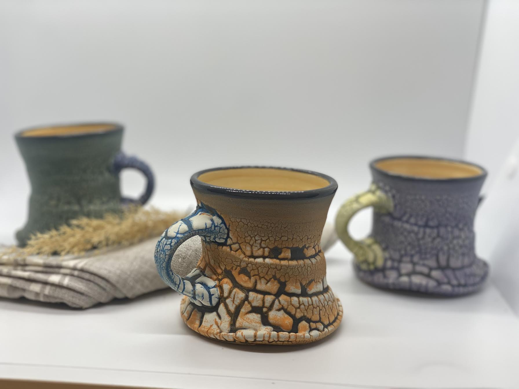 Crackle and Salt Mugs