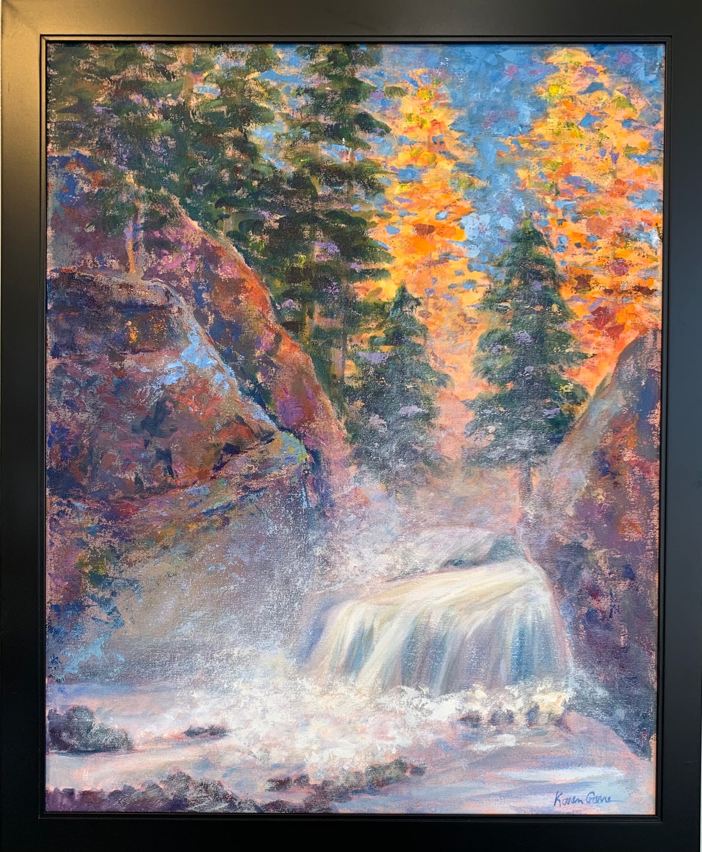 KarenG- Painting- "Firehole Falls" 24x30