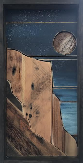 AmandaK- Wood Art "Yosemite Full Moon Rising" 13X26