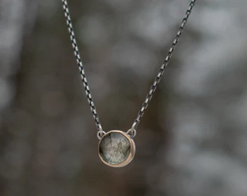 S.Howell- Green Rutile Necklace