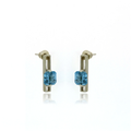 Blue Gemstone Post Earring