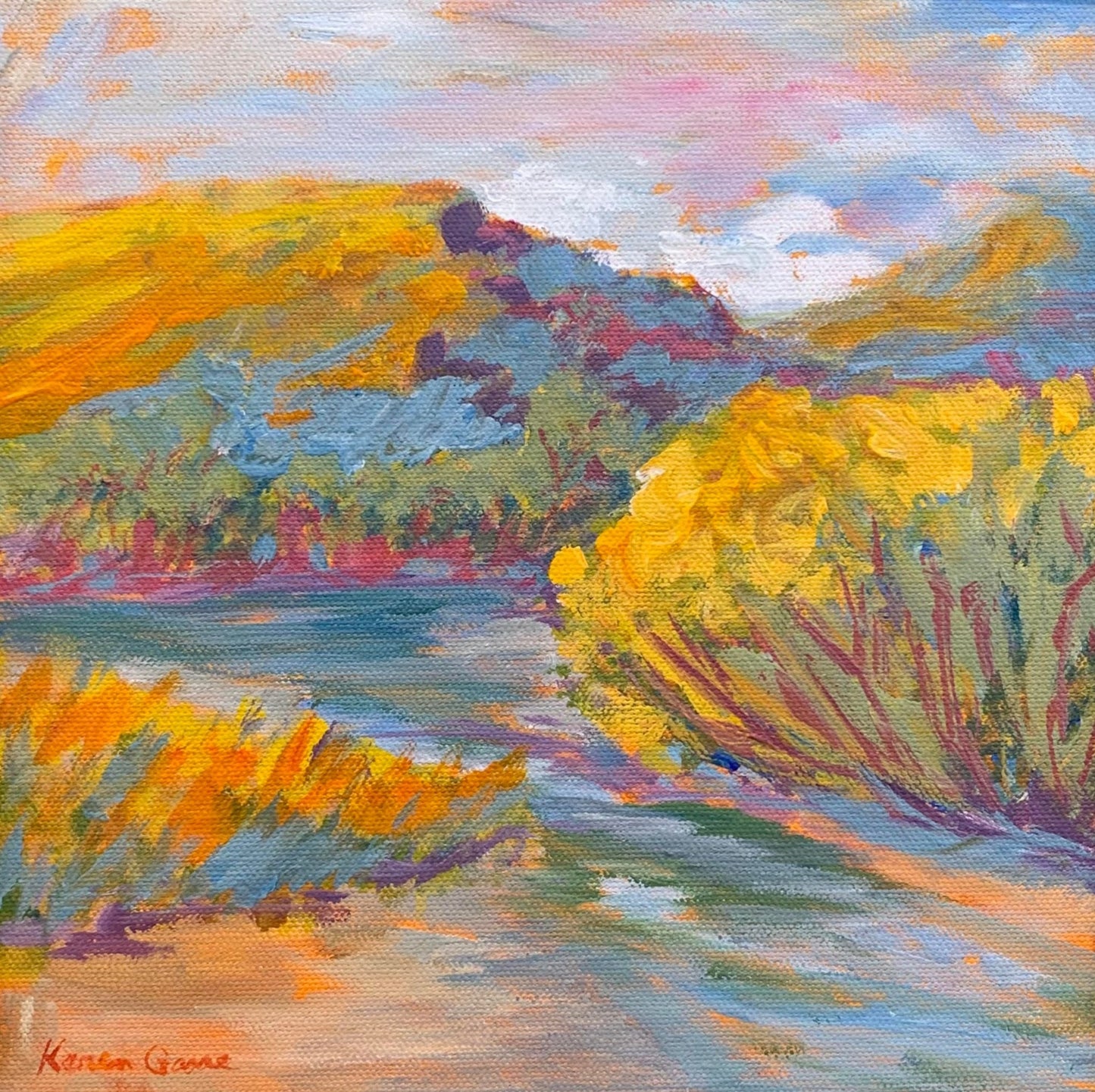 KarenG- Painting- "River View" 10x10