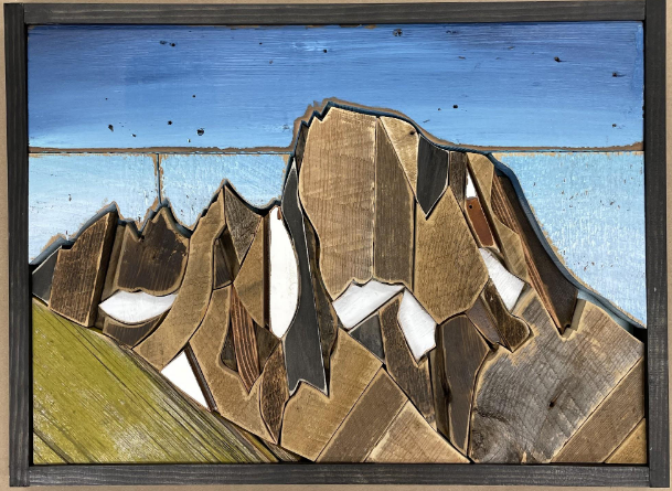 AmandaK- Wood Art "Mount Moran Grand Tetons WY" 25x18