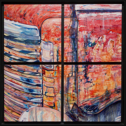 Barb S. Karst- Art- 'Dodge City Sunset'- 40"x 40"x 1.5"
