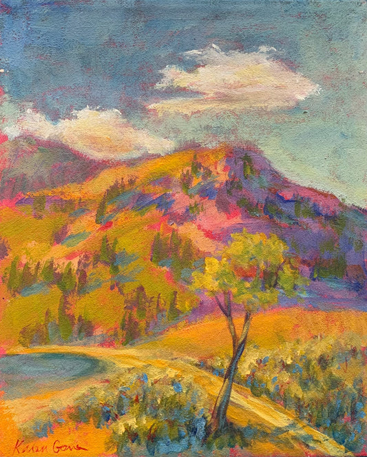 KarenG- Painting- "Road to Hebgen Lake" 8x10